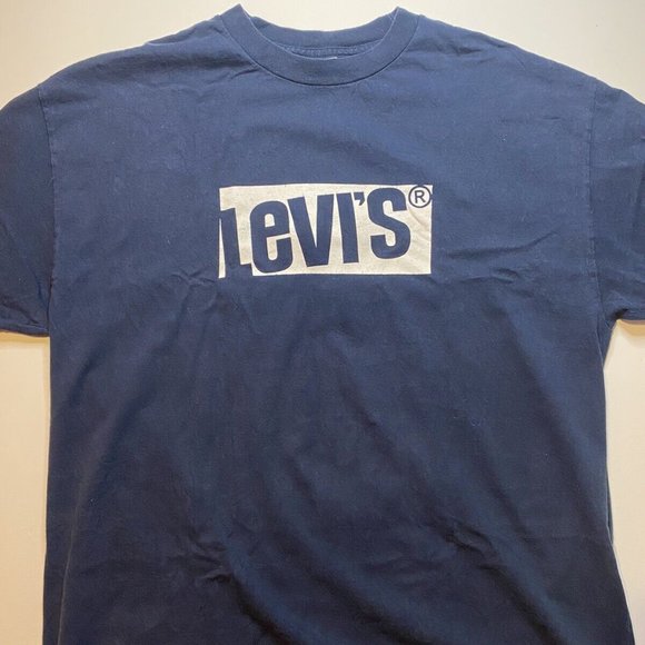 Levi’s Men’s T-shirt Blue Logo Size XL - Picture 1 of 6